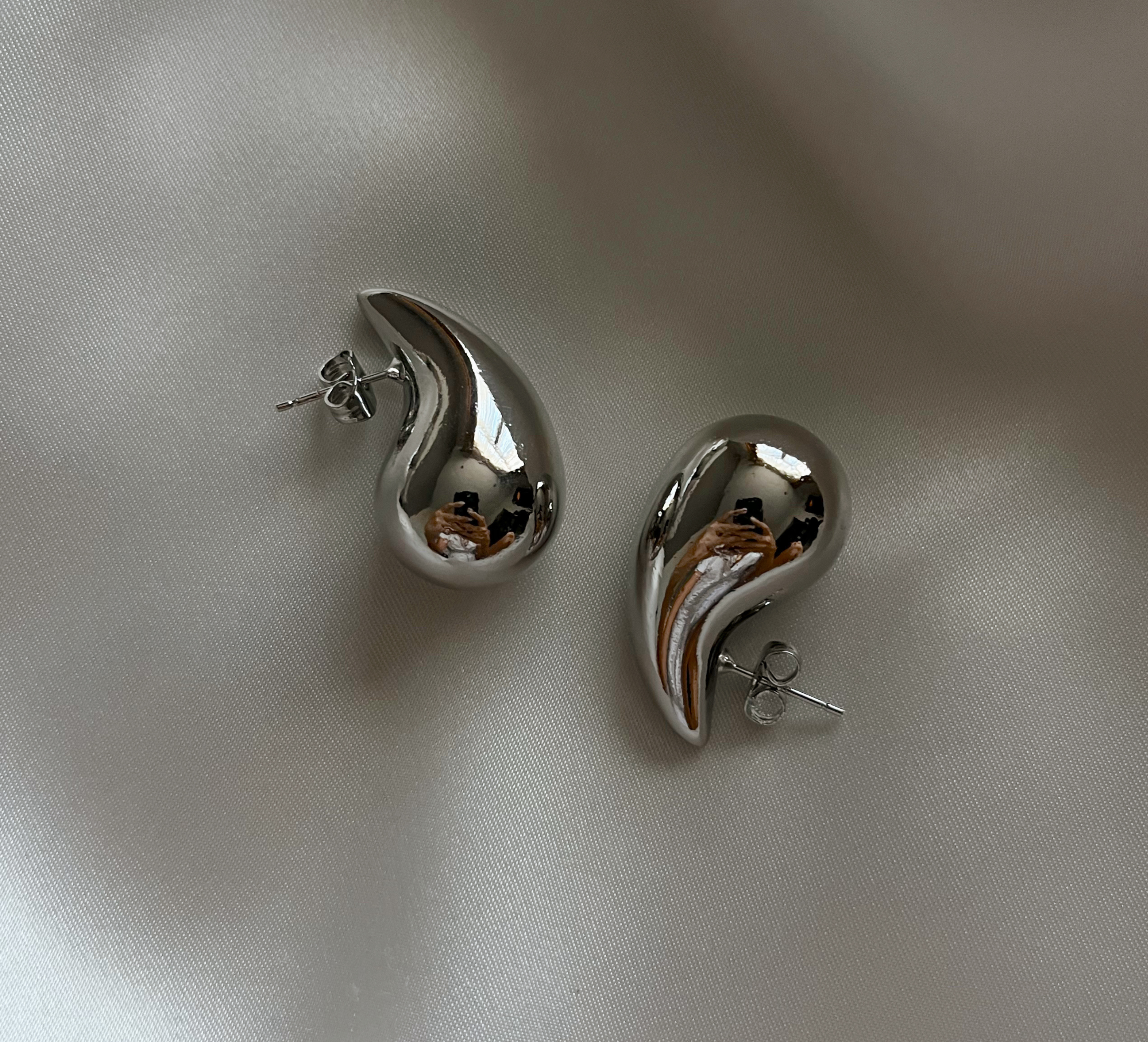 Dome Silver Earrings